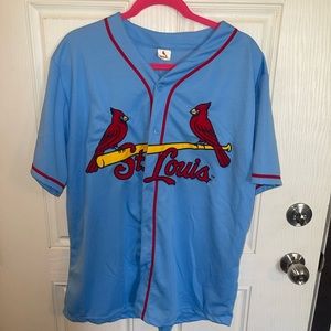 Blue St. Louis Cardinals Button Up Jersey